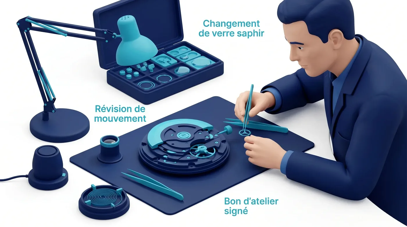 Atelier de réparation et de révision de mouvements de montres mécaniques Atelier de réparation et de révision de mouvements de montres mécaniques