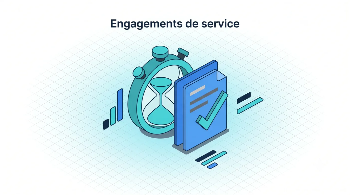 Gestion des engagements de service du centre d'appel Service 9000 : délais d'intervention contractuels et indicateurs de respect des délais (GTR)