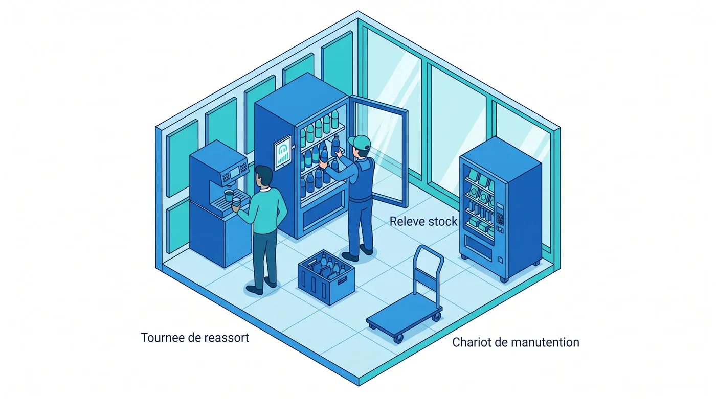 Réapprovisionnement d'un distributeur automatique en entreprise Réapprovisionnement d'un distributeur automatique en entreprise