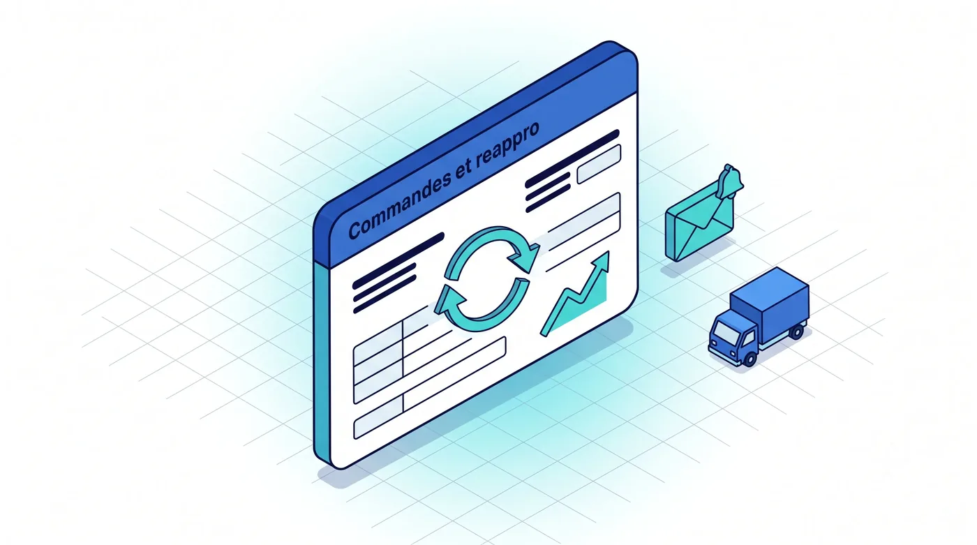 Commandes et réapprovisionnement Service 9000 : commandes fournisseurs et réapprovisionnement automatique du stock SAV