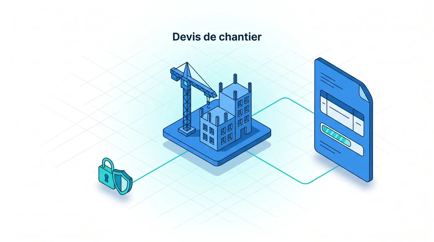 Devis de chantier Service 9000 : devis de chantier, factures d'acompte et de situation, retenues de garantie