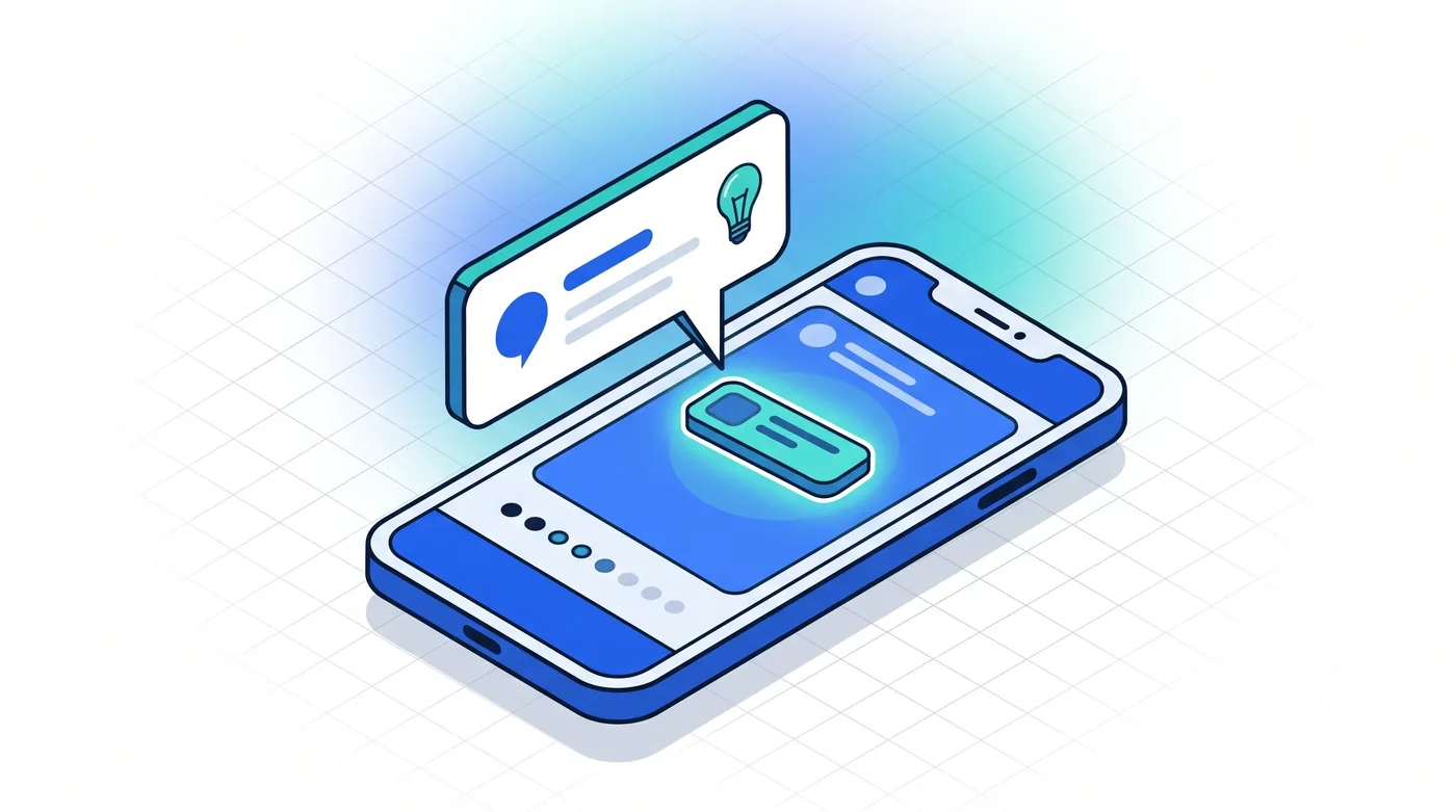 Une aide guidée intégrée Aide guidée pas à pas intégrée à l'application Mobi Next - Service 9000
