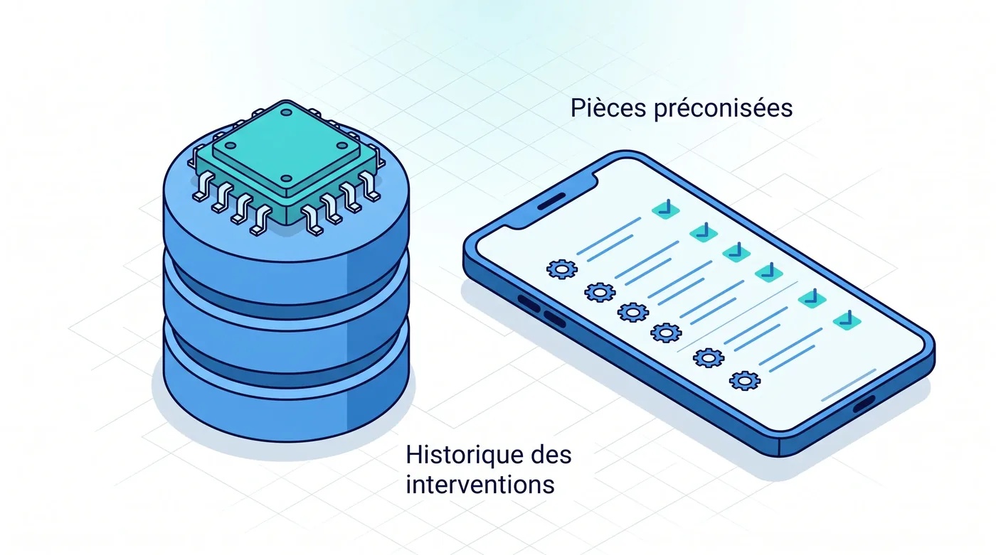Préconisation des pièces basée sur l'historique des interventions Préconisation des pièces à remplacer par IA à partir de l'historique des interventions - Service 9000