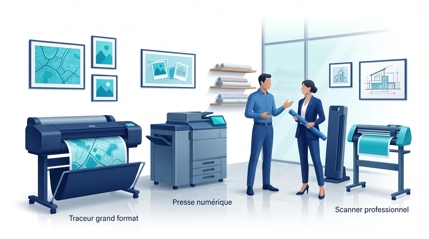 Logiciel GMAO Imagerie numérique — traceurs, scanners, presses