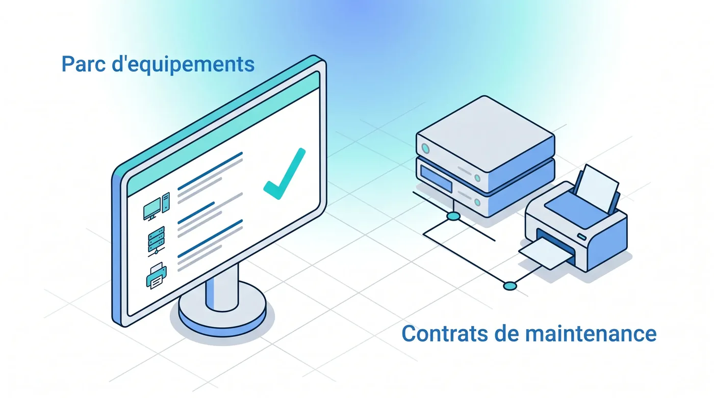 Gestion du parc et des contrats de maintenance Gestion du parc d'équipements informatiques et des contrats de maintenance avec Service 9000