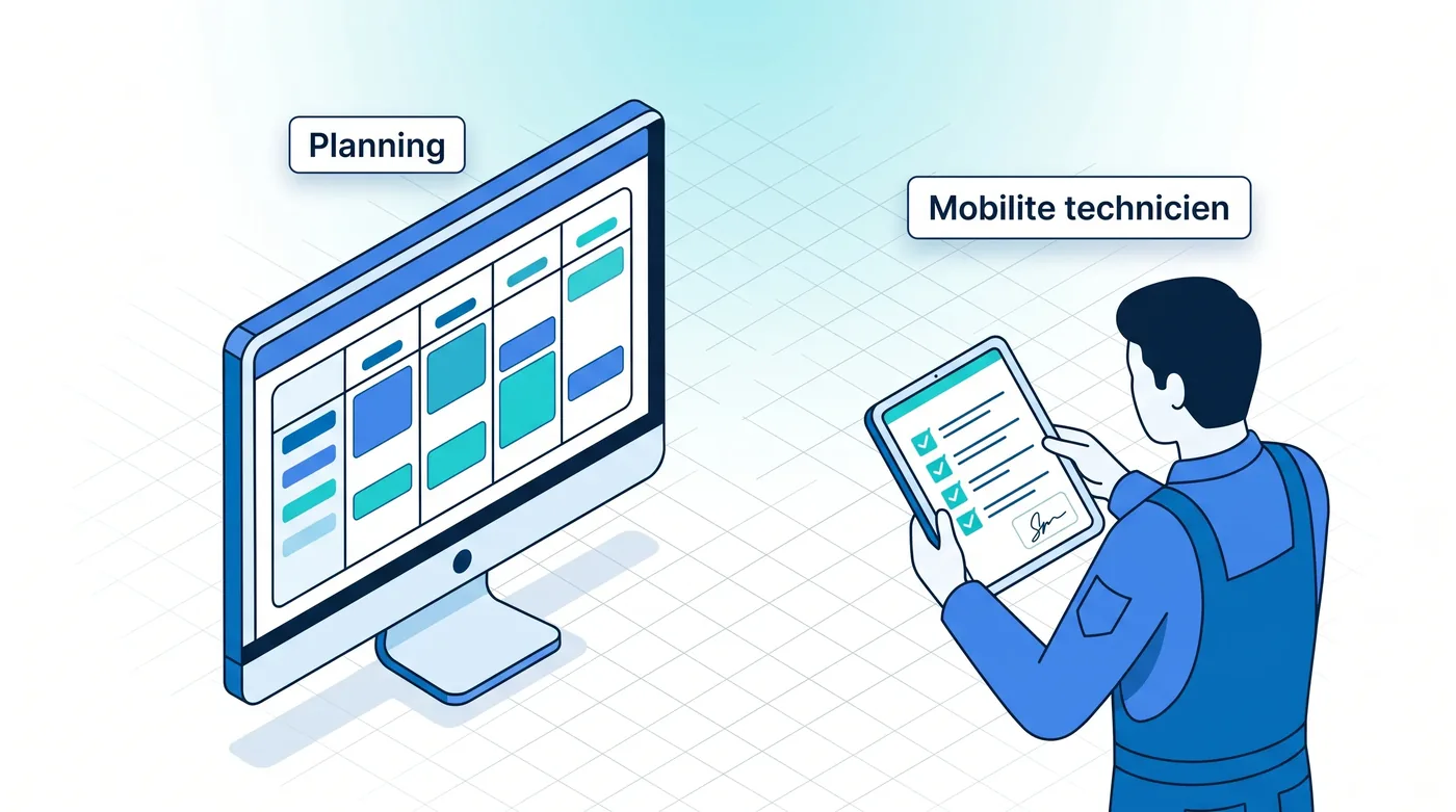 Optimisation du planning et mobilité du technicien Planning des interventions et mobilité des techniciens avec Service 9000