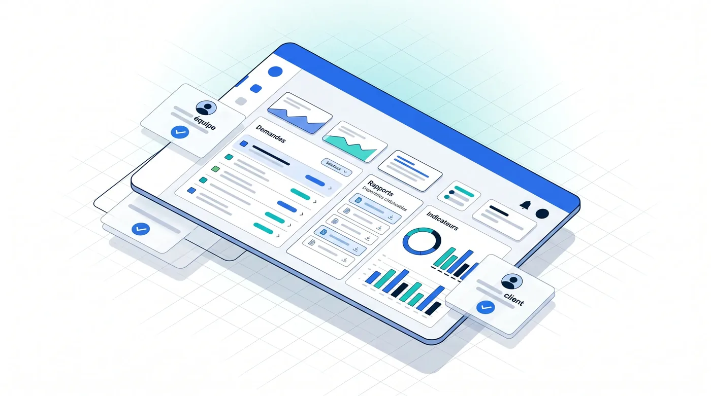 Portail web professionnel - Service 9000 Portail web professionnel de Service 9000 : demandes d'intervention, rapports et indicateurs accessibles aux équipes et aux clients
