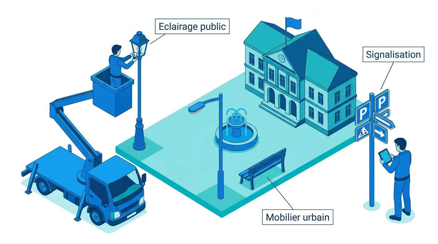 Agent municipal en intervention avec Mobi Next Agent municipal en intervention avec Mobi Next