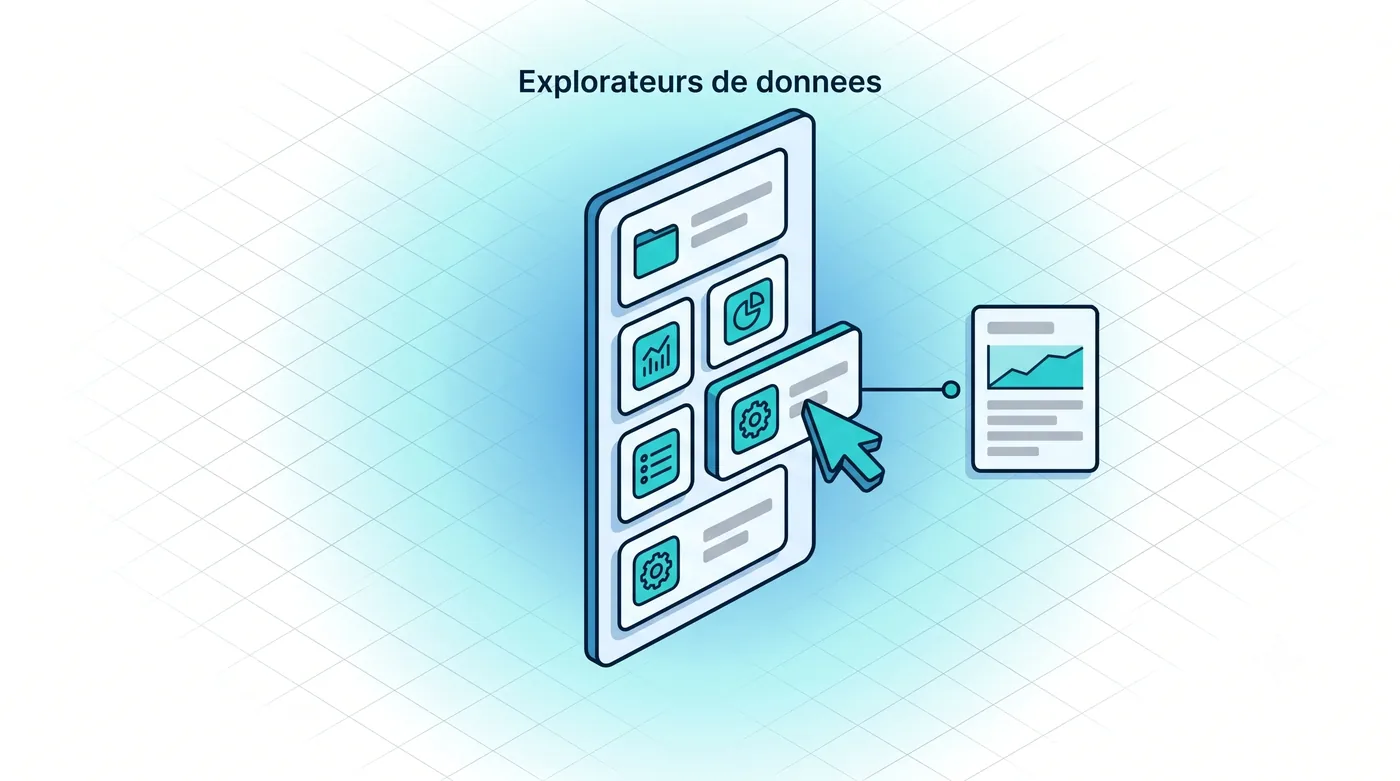 Un explorateur adapté à chaque rapport - Service 9000 Multiples explorateurs de données dans Service 9000 pour générer des rapports : dossiers, pannes, marges, tournées