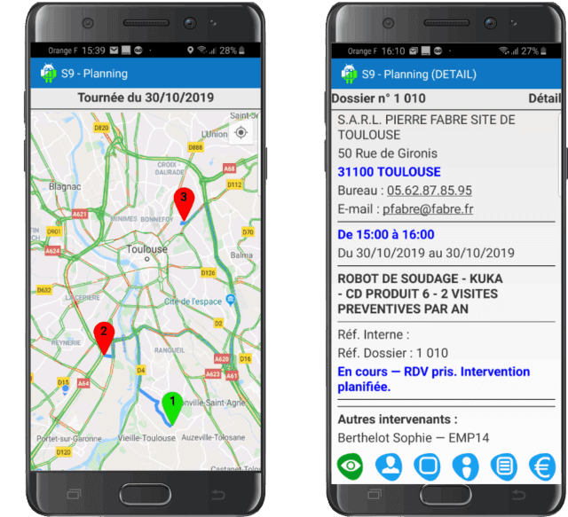 application mobile GMAO et SAV