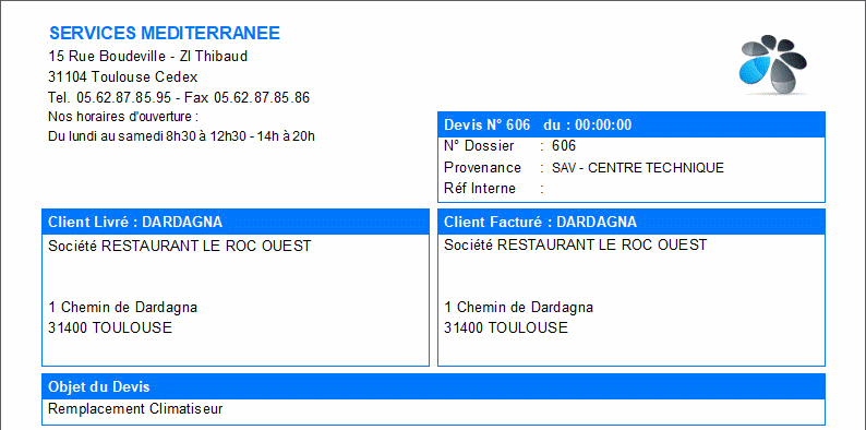 Gestion des devis et des Ventes GMAO