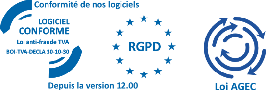 Nos logiciels sont certifiés BOI - RGPD - Loi AGEC